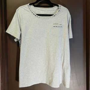 Ava & Viv gray shirt with pearl accents